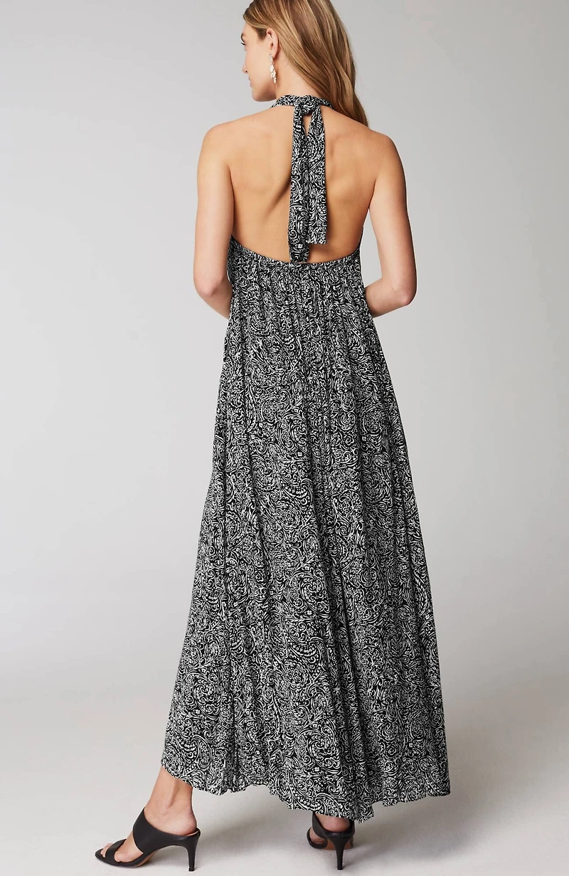 twisted-halter dress