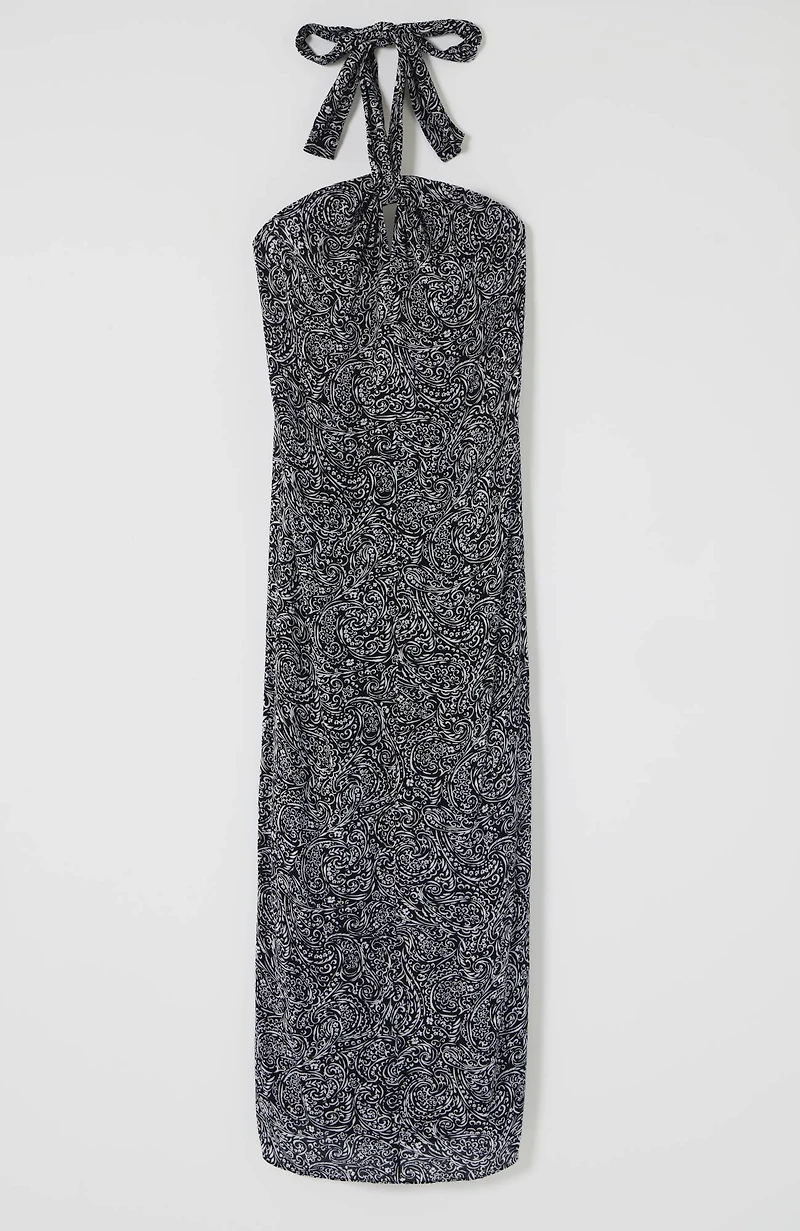 twisted-halter dress