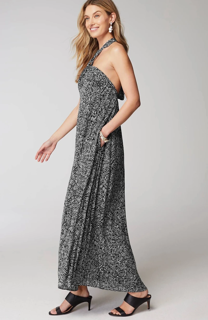 twisted-halter dress