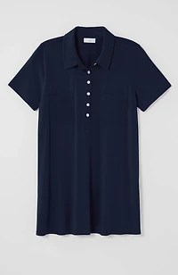 cotton-gauze mixed-media tunic