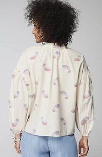 oversized split-neck top