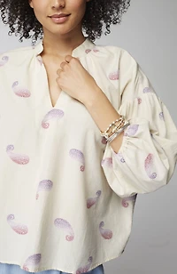 oversized split-neck top