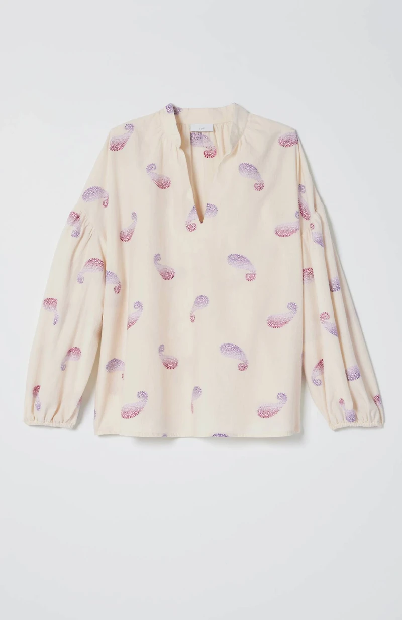 oversized split-neck top