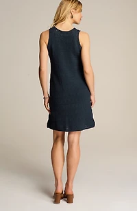 crochet-textured dress