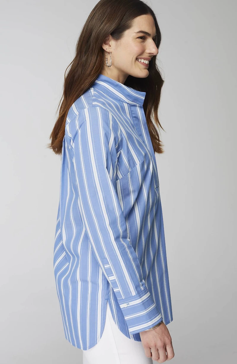 cotton stand-collar tunic