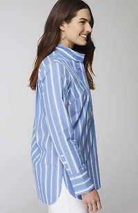 cotton stand-collar tunic