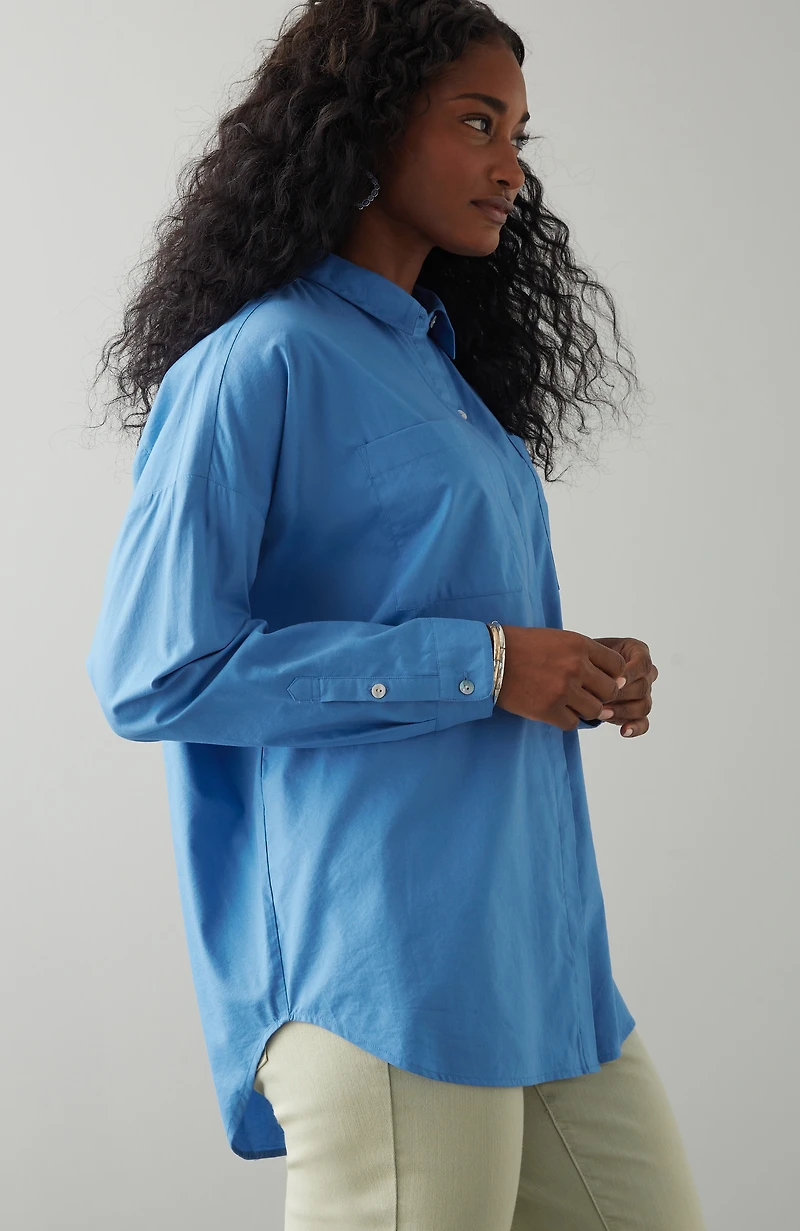 oversized poplin tunic