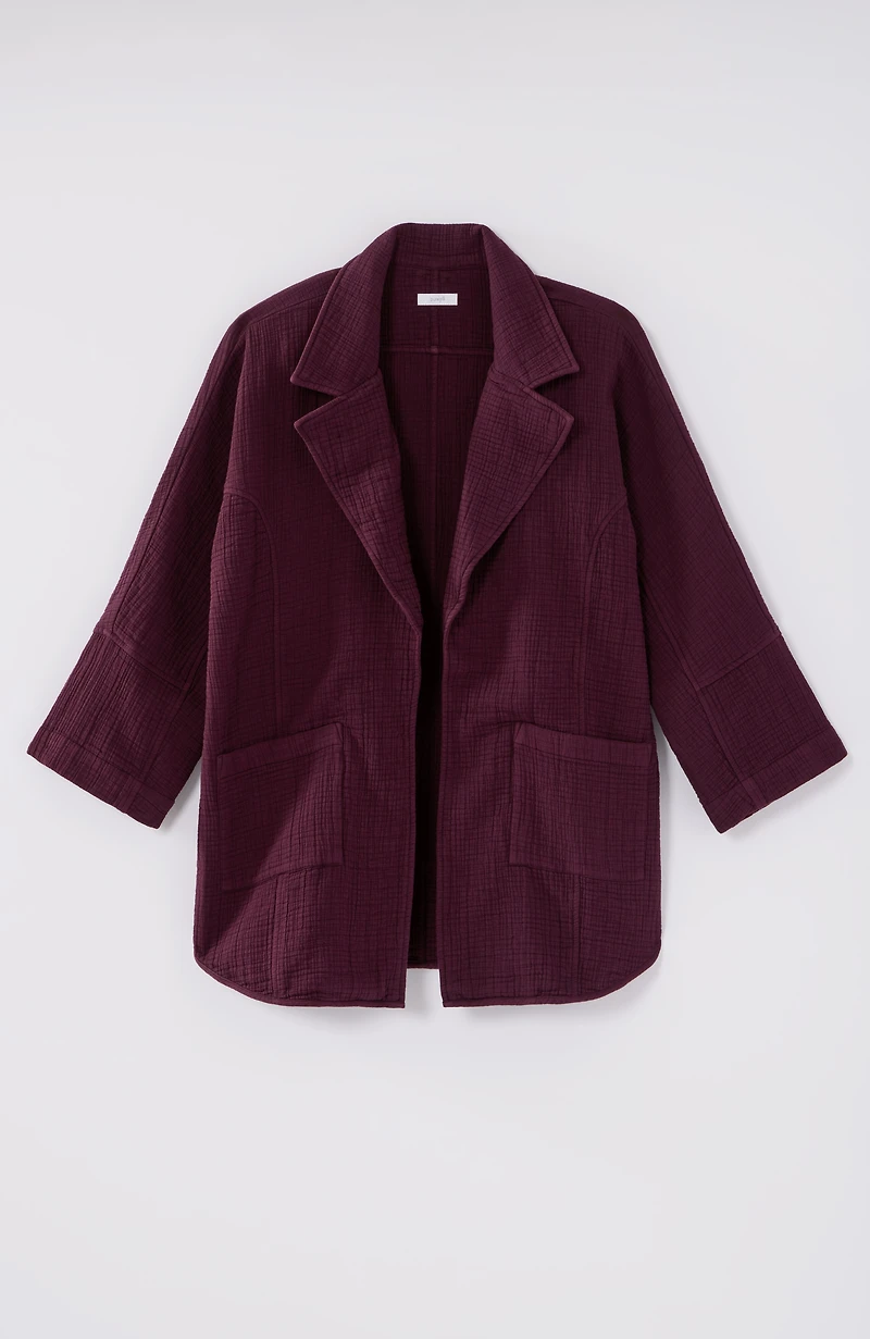 pure jill relaxed gauze blazer