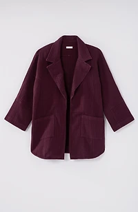 pure jill relaxed gauze blazer