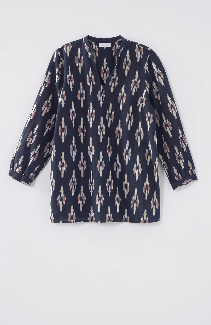 pure jill v-neck ikat top