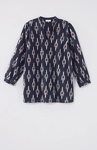 pure jill v-neck ikat top