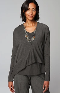 pure jill twist-front top