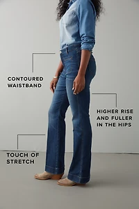 curvy-fit flare jeans