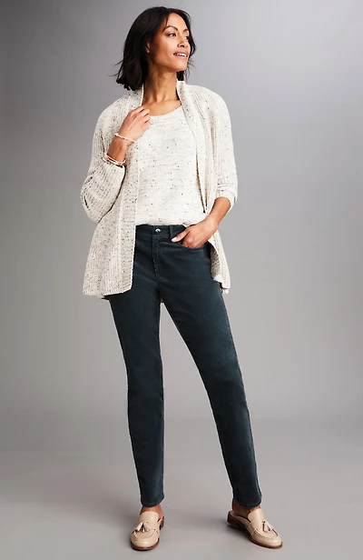 authentic fit slim-leg corduroy pants