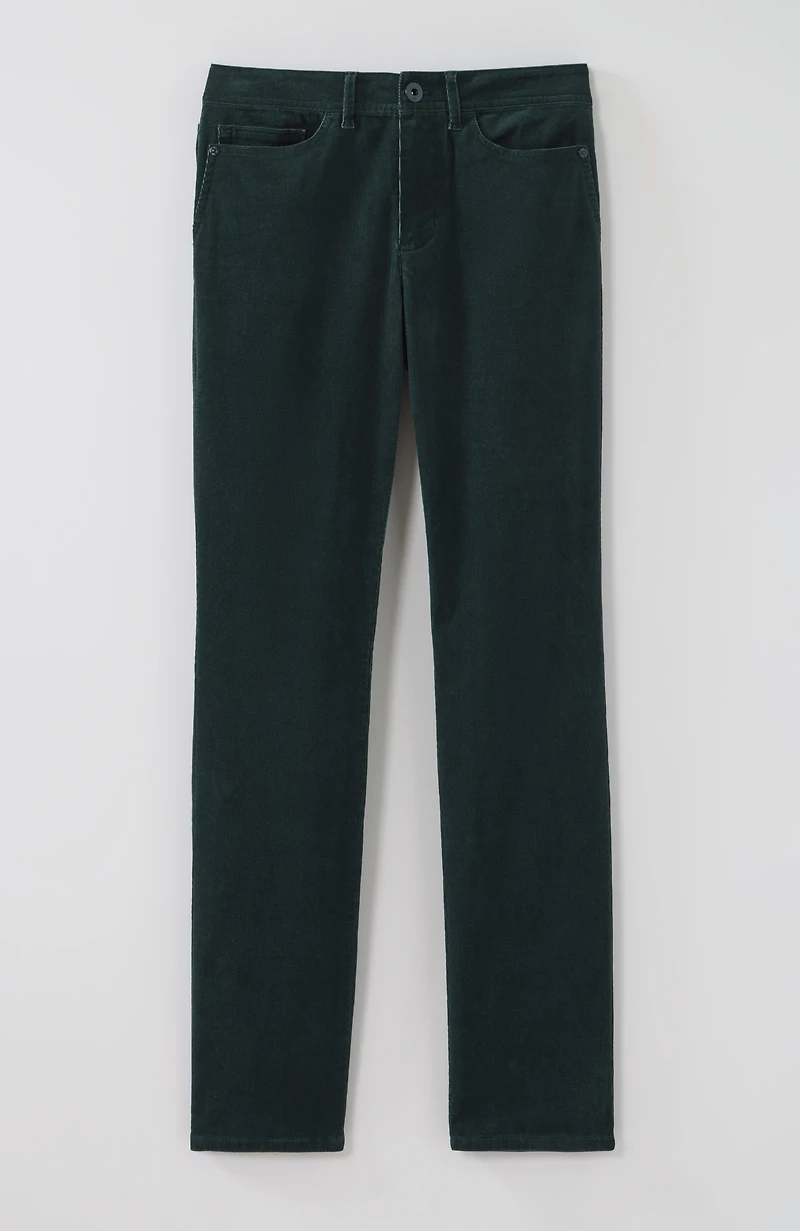 authentic fit slim-leg corduroy pants