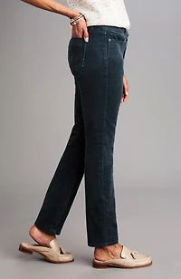 authentic fit slim-leg corduroy pants