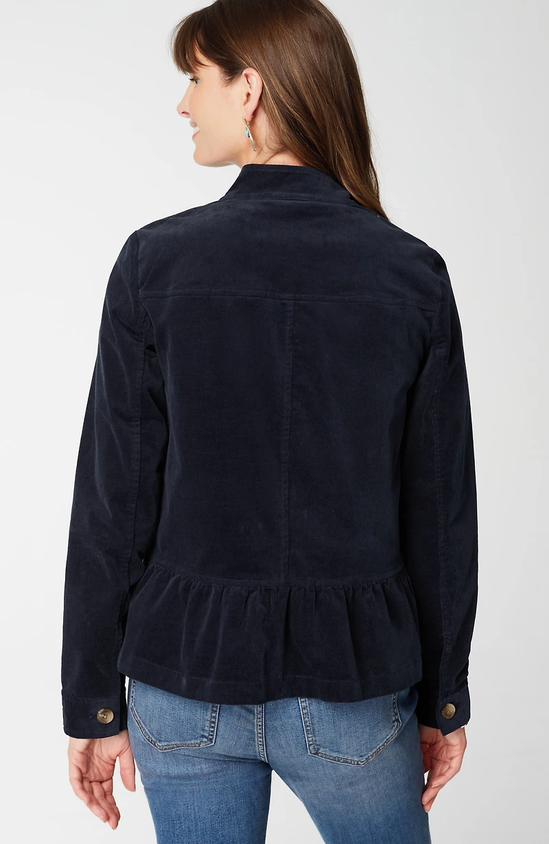 corduroy peplum jacket