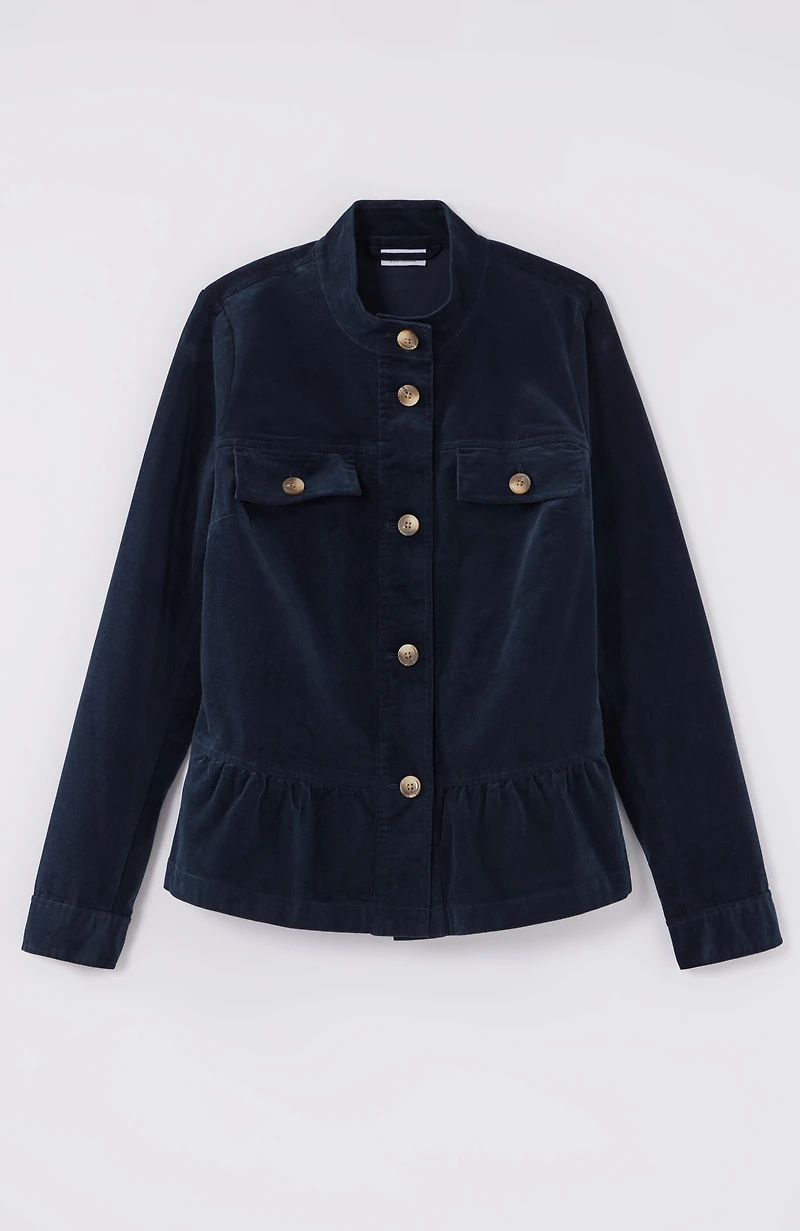 corduroy peplum jacket
