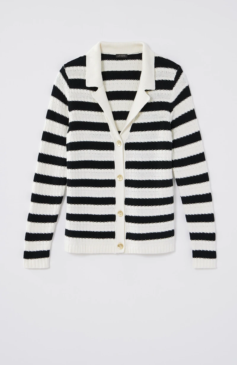 wearever textured collared cardi
