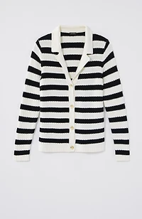 wearever textured collared cardi
