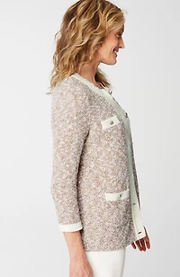 wearever contrast-trimmed sweater-jacket