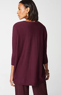 pure jill oversized v-neck sweater