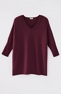 pure jill oversized v-neck sweater