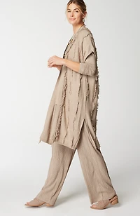 pure jill jacquard fringe gilet