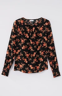 floral-printed pullover top