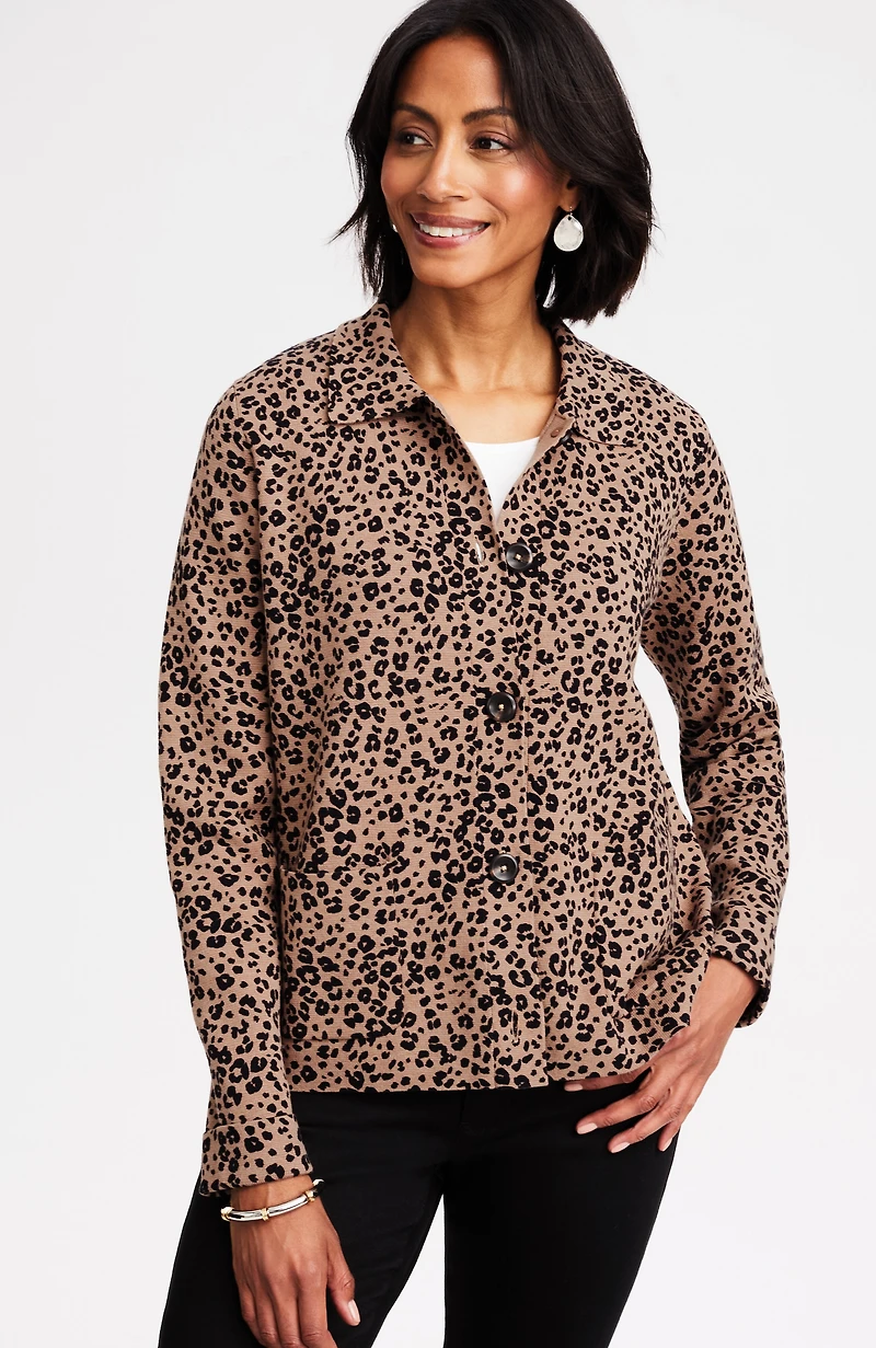 double-knit sweater-jacket