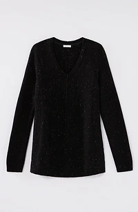 tweeded-cotton sweater tunic