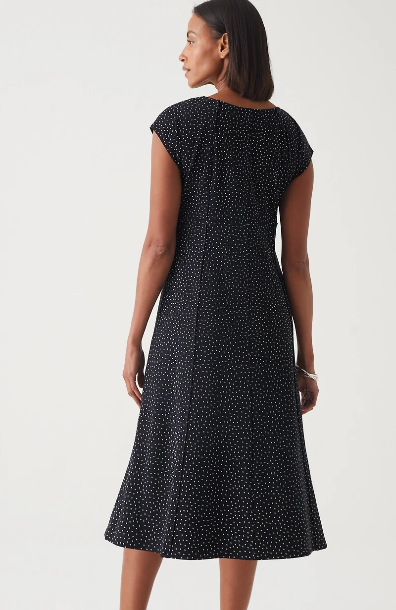 wearever seamed split-neck dress