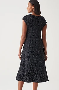 wearever seamed split-neck dress