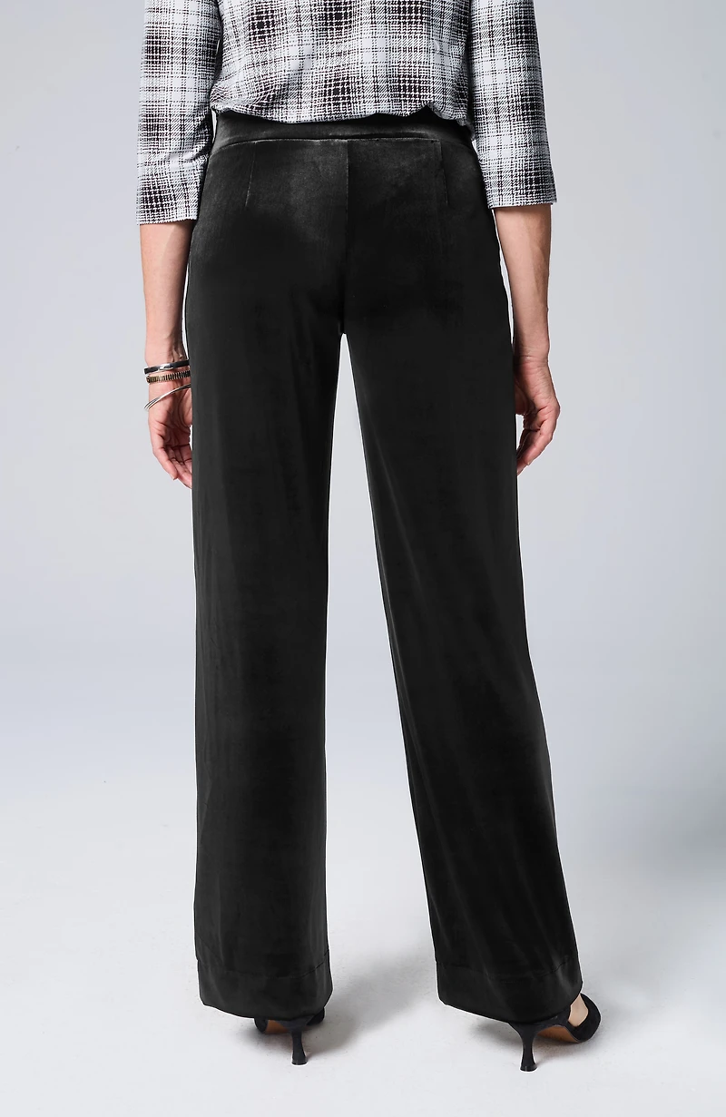 wearever velvet-knit straight-leg trousers