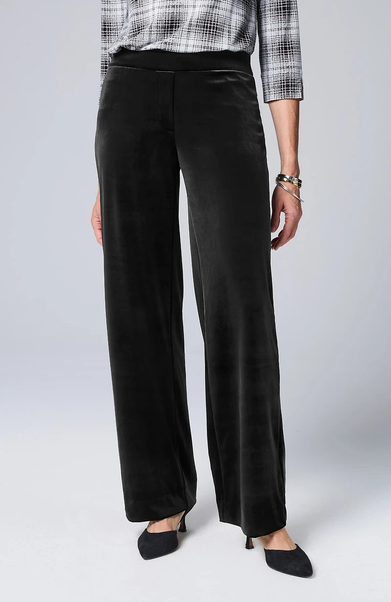 wearever velvet-knit straight-leg trousers