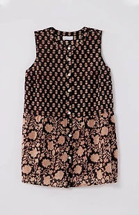 pure jill mixed-block-printed top