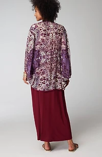 paisley-printed shrug