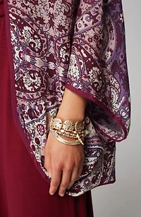 paisley-printed shrug