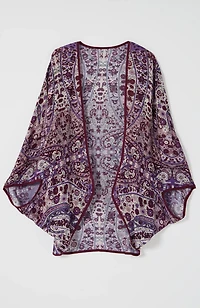 paisley-printed shrug