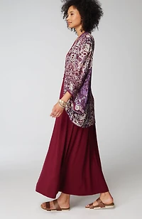paisley-printed shrug