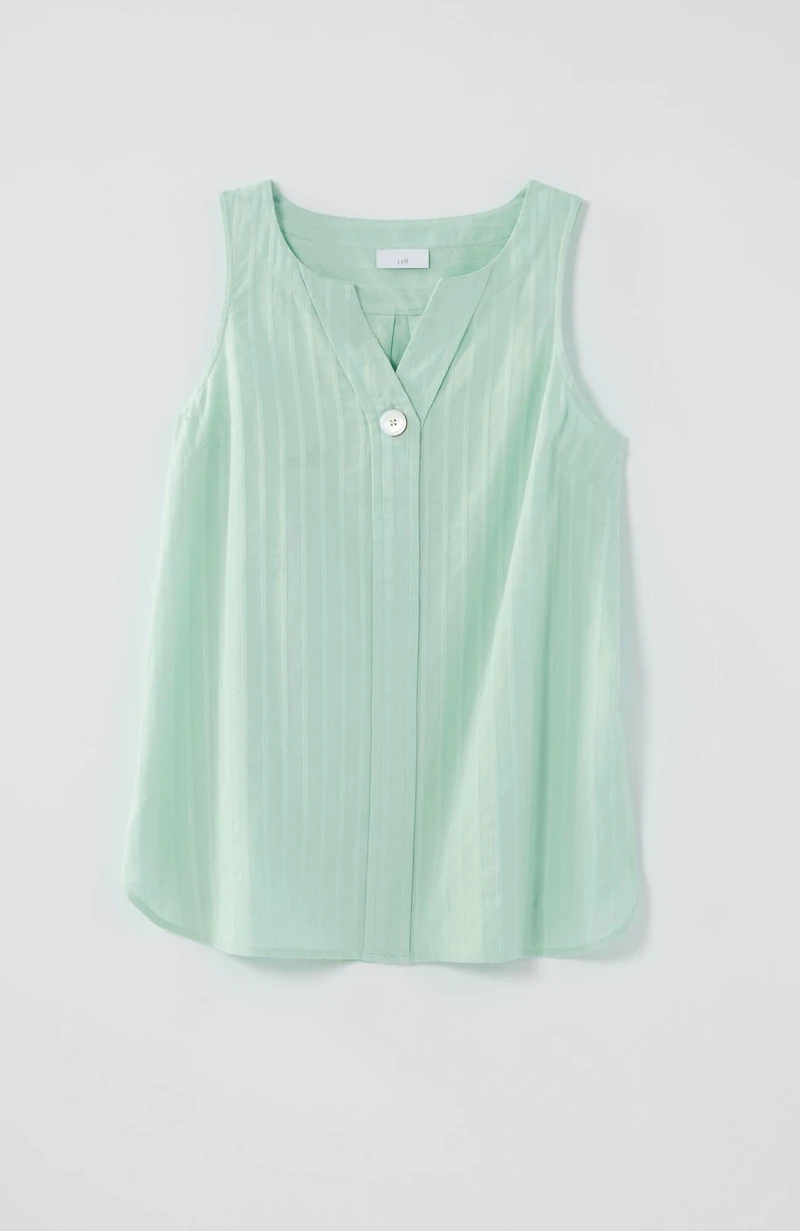 single-button sleeveless popover