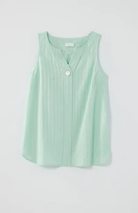 single-button sleeveless popover