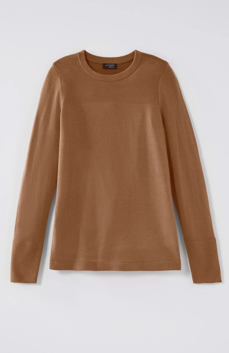 wearever textured-yoke merino sweater