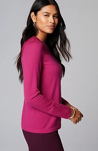 wearever textured-yoke merino sweater