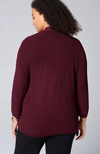 wearever rib-textured sparkle cardi