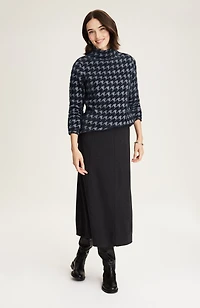 wearever houndstooth jacquard sweater