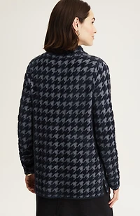 wearever houndstooth jacquard sweater