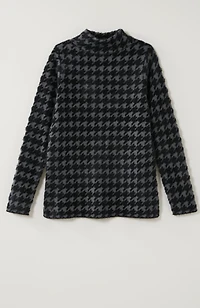 wearever houndstooth jacquard sweater