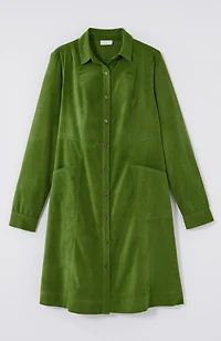 soft cord shirtdress