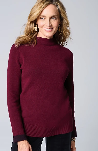 majestic funnel-neck sweater